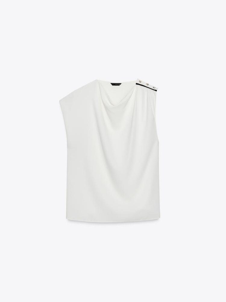 BLUSA BOTONES HOMBRO CRUDO