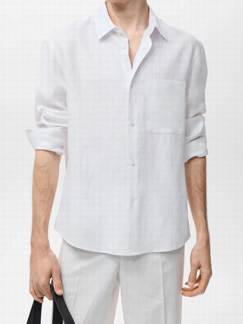 Camisa 100% lino bolsillo
