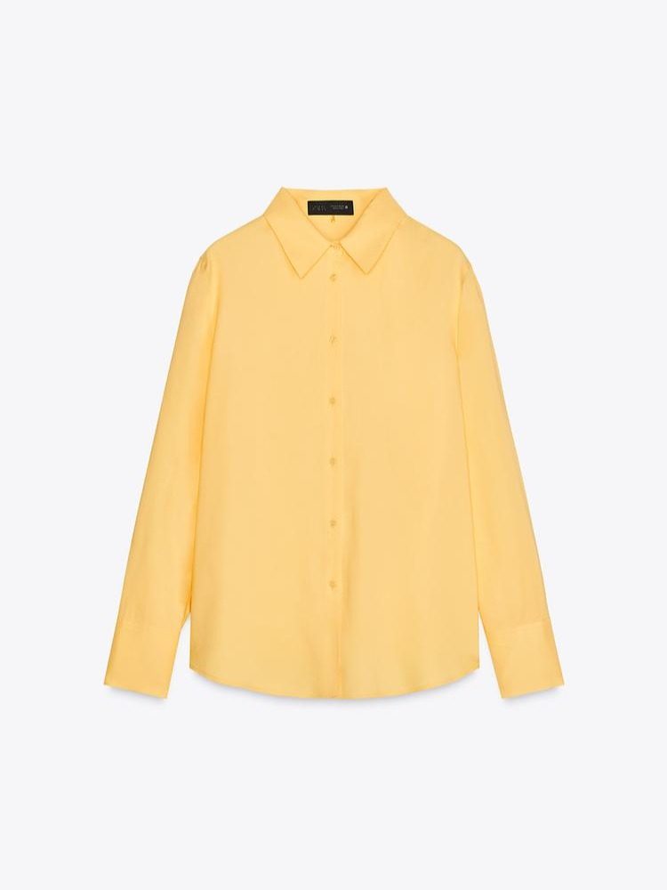 CAMISA BASICA FLUIDA ZW COLLECTION AMARILLO