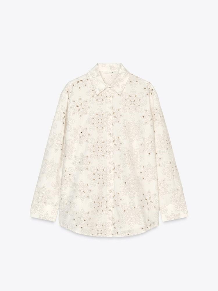 CAMISA BORDADO PERFORADO ENGOMADO