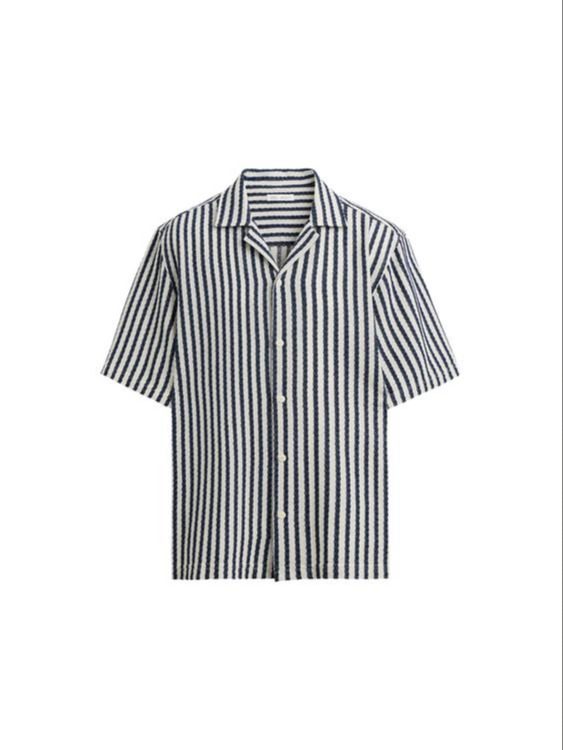 CAMISA JACQUARD GEOMETRICO RAYAS