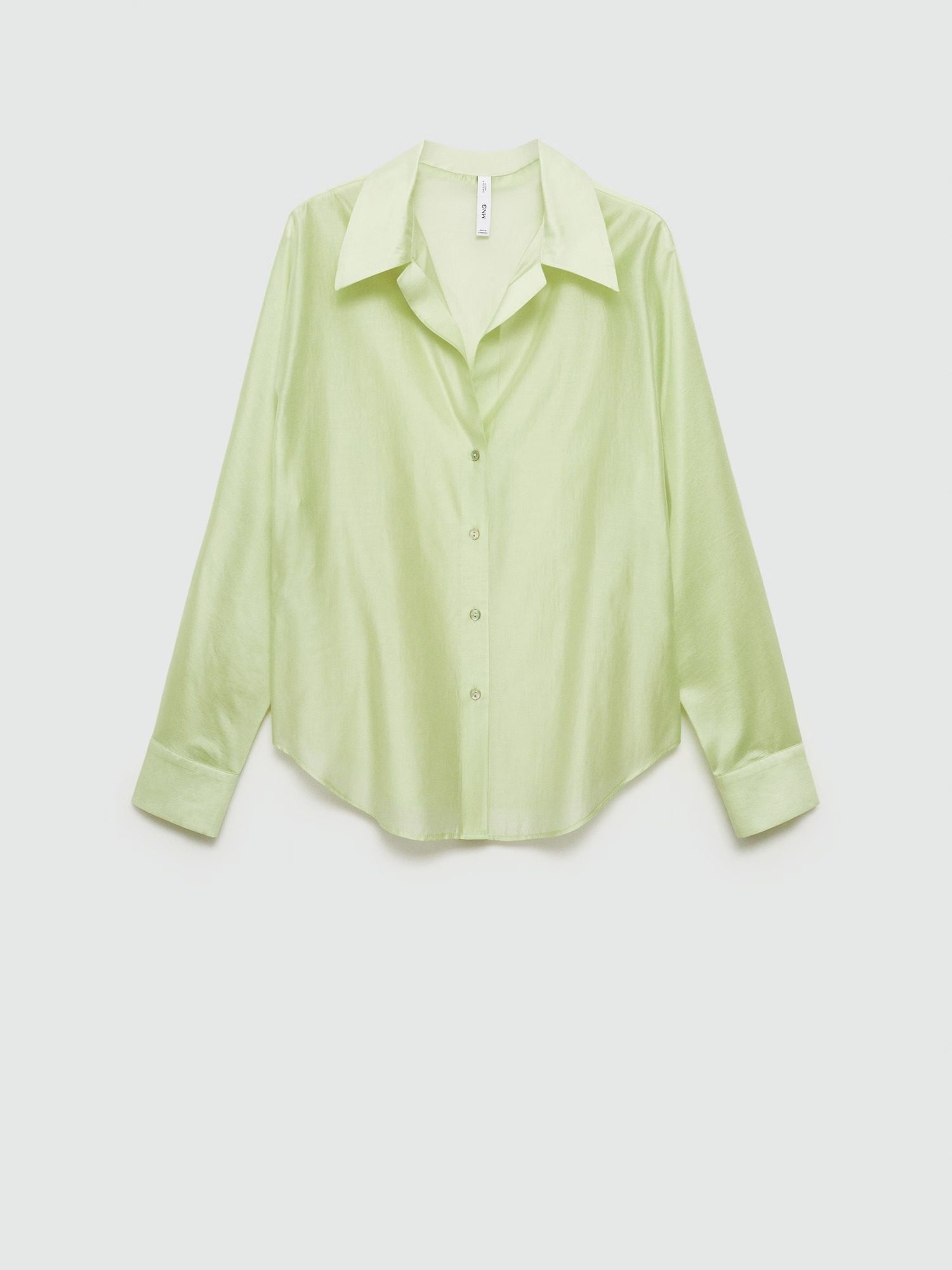 Camisa lyocell satinada VERDE