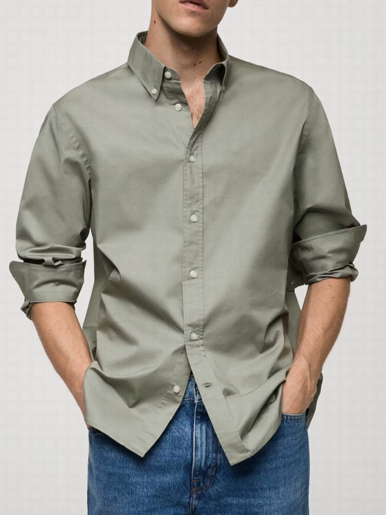 Camisa regular fit algodón