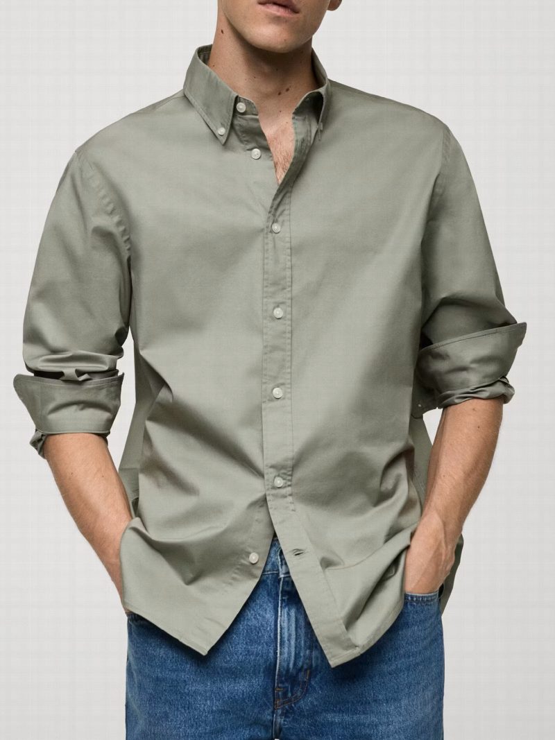 Camisa regular fit algodón