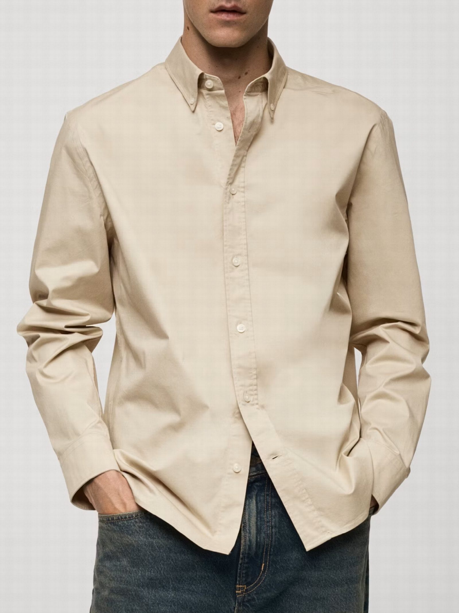 Camisa regular fit algodón