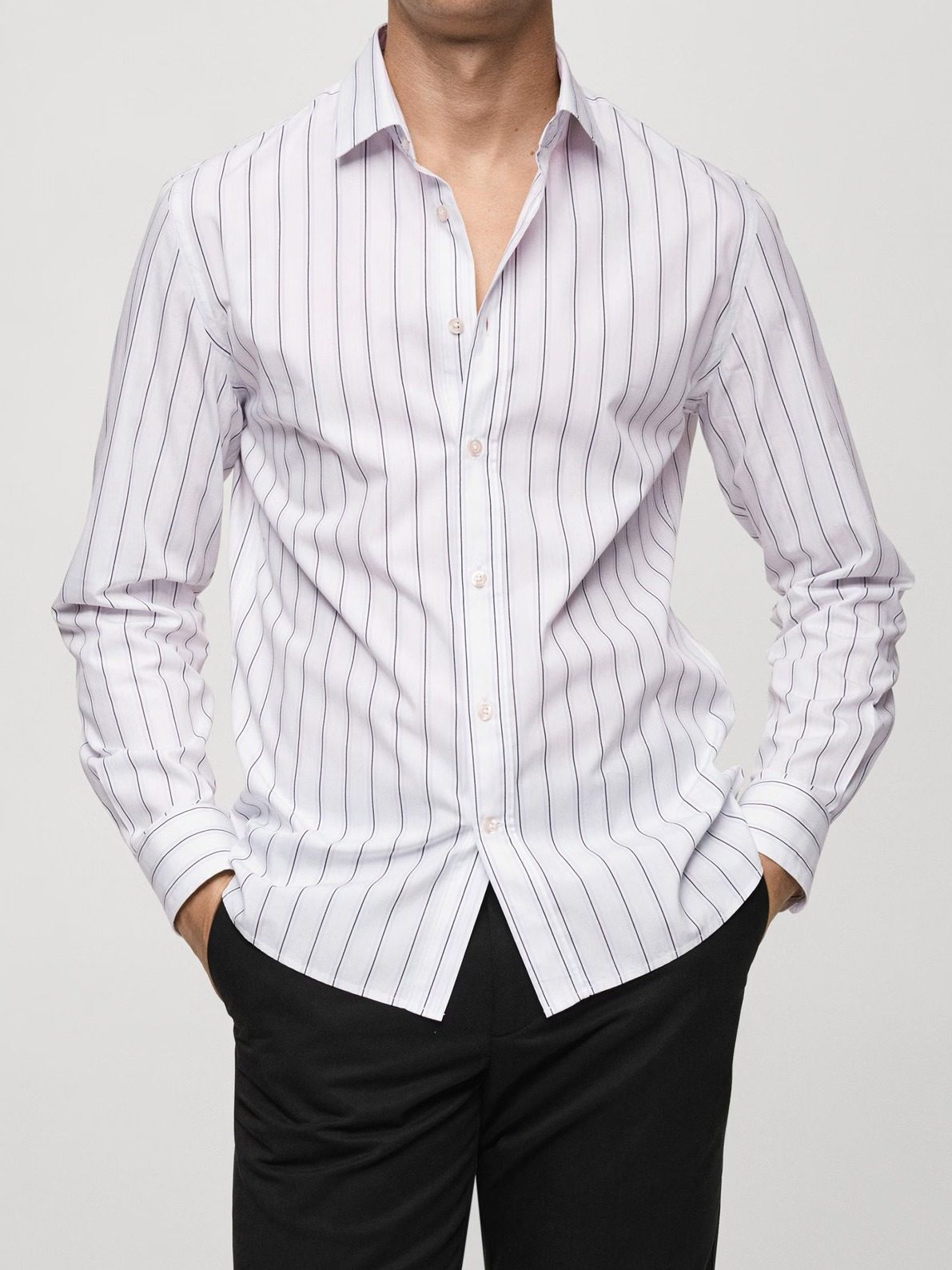 CAMISA REGULAR FIT ALGODON RAYAS