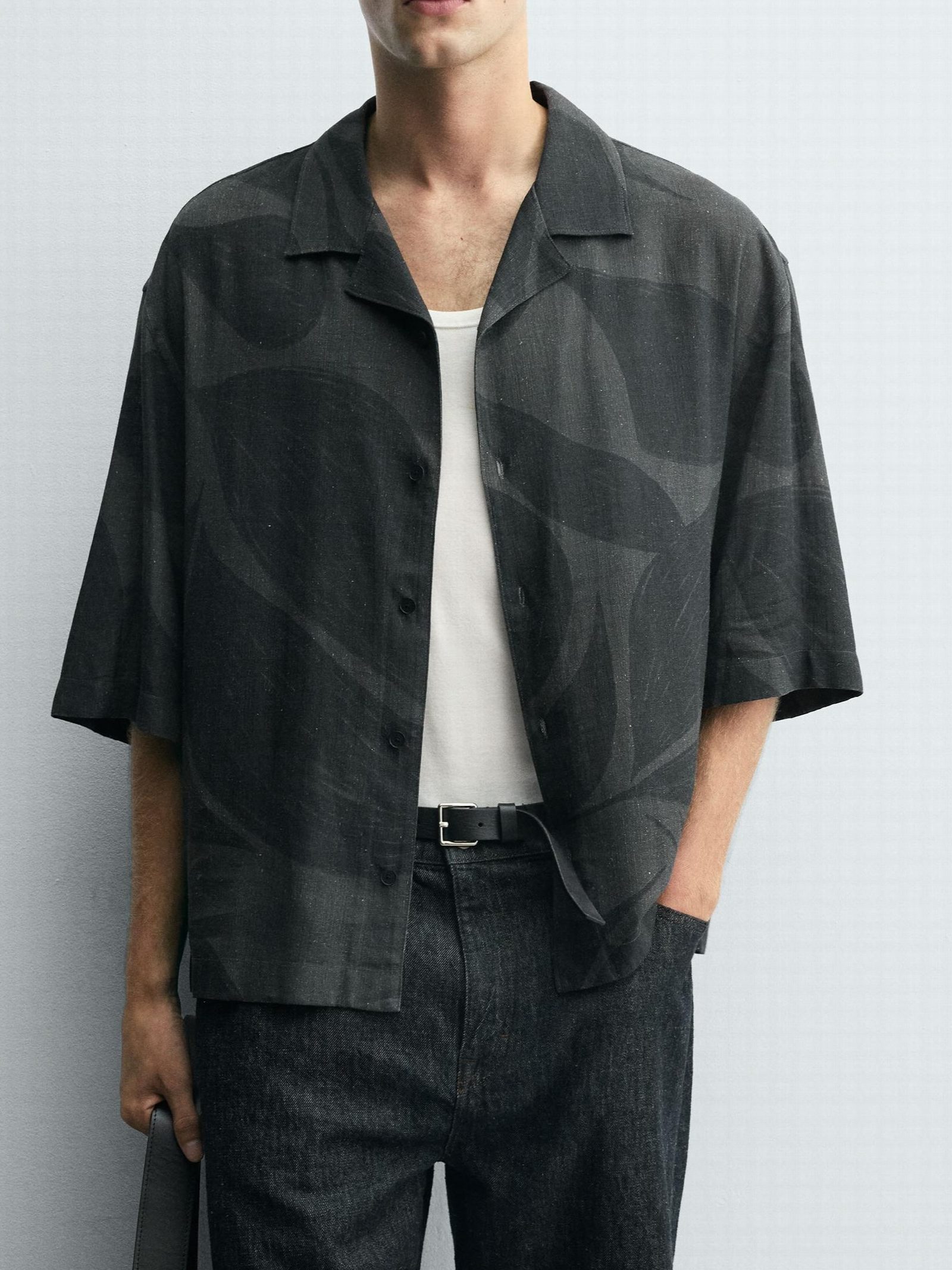 Camisa viscosa lino