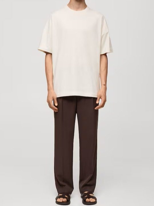 Camiseta 100% algodón oversize CREMA