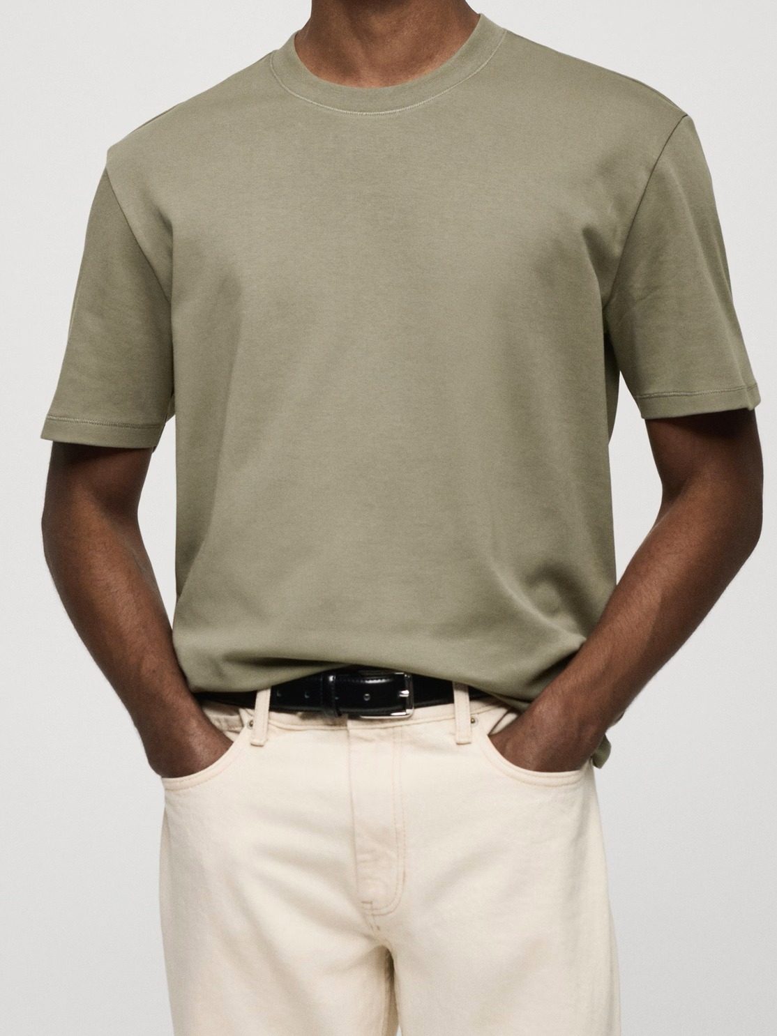 Camiseta slim fit 100% algodón VERDE