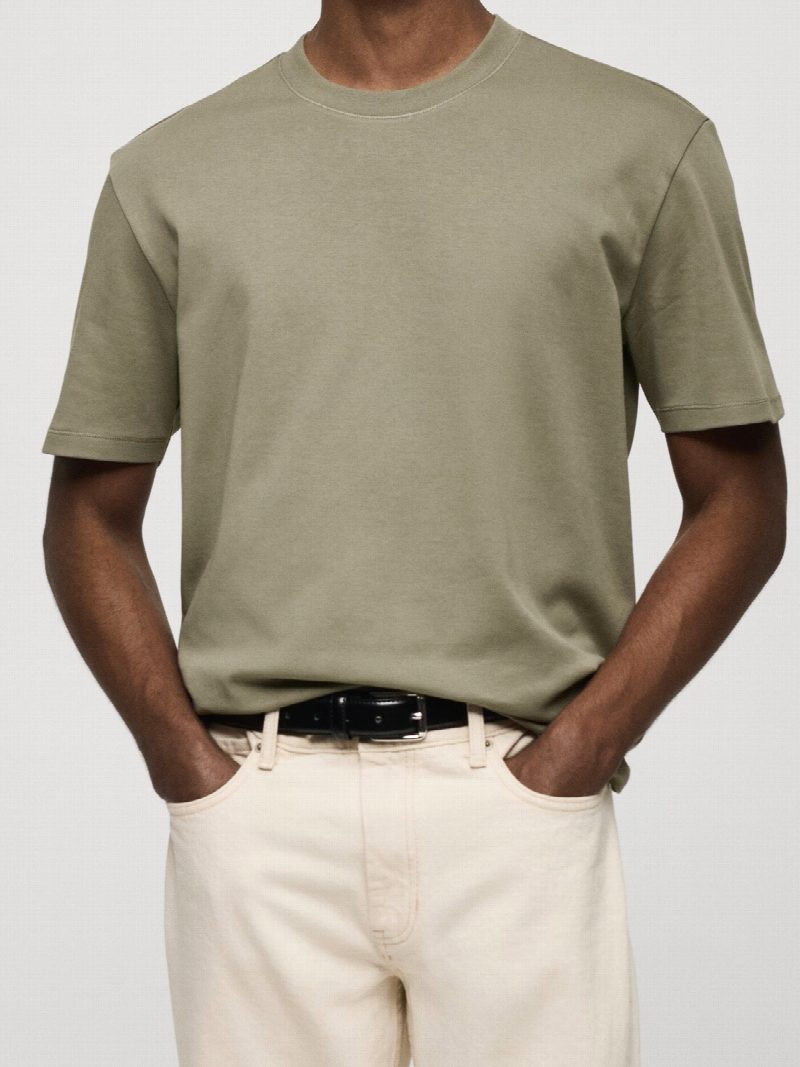 Camiseta slim fit 100% algodón VERDE
