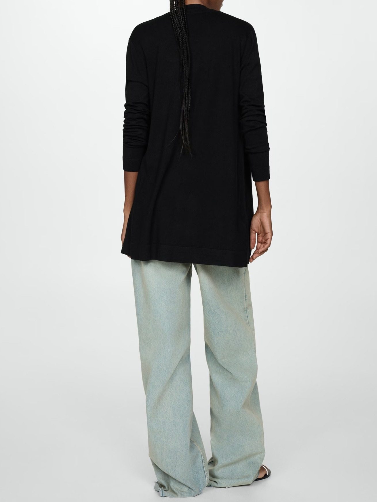 Cardigan punto fino NEGRO