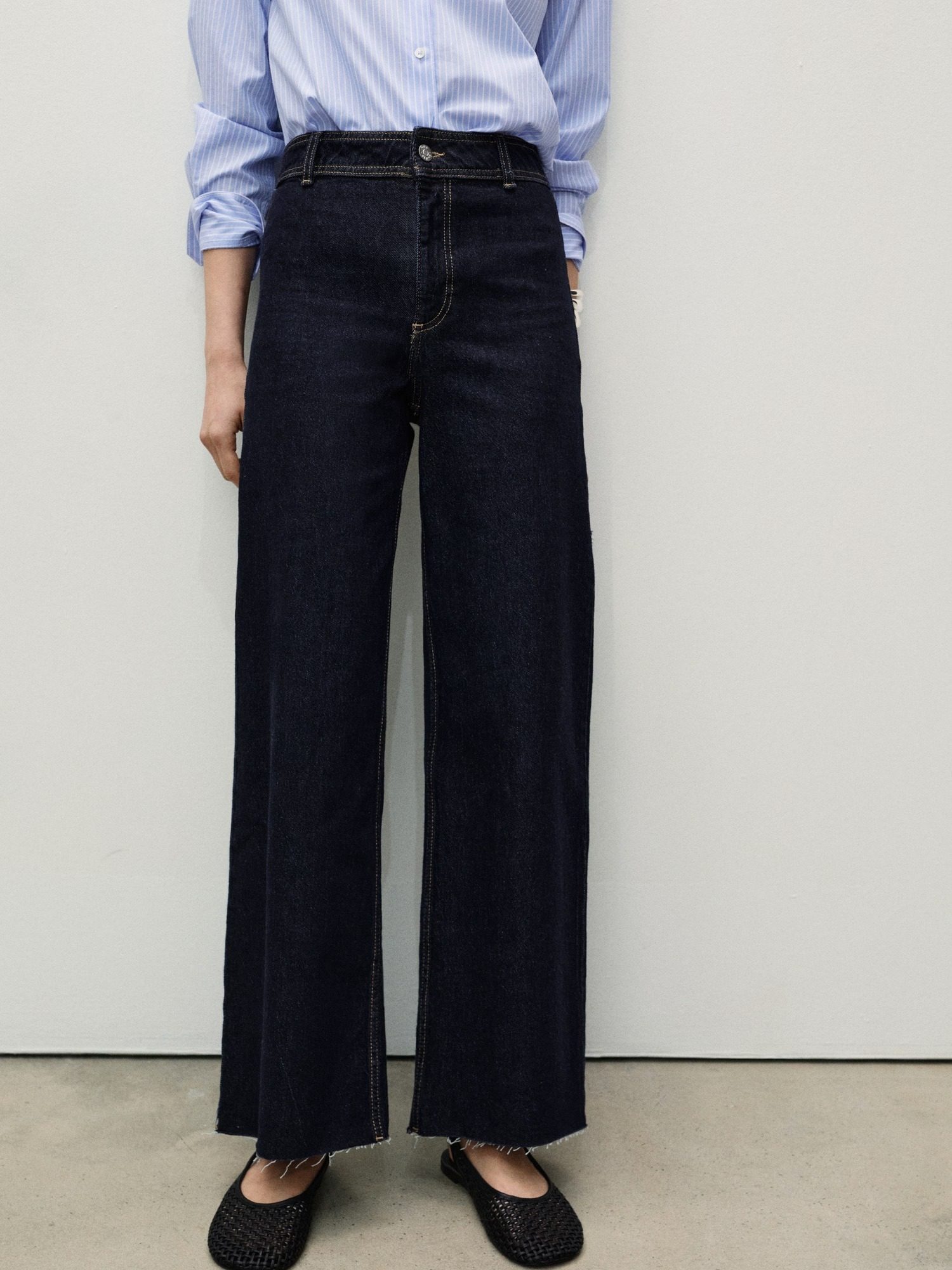 Jeans Catherin culotte rinse wash AZUL
