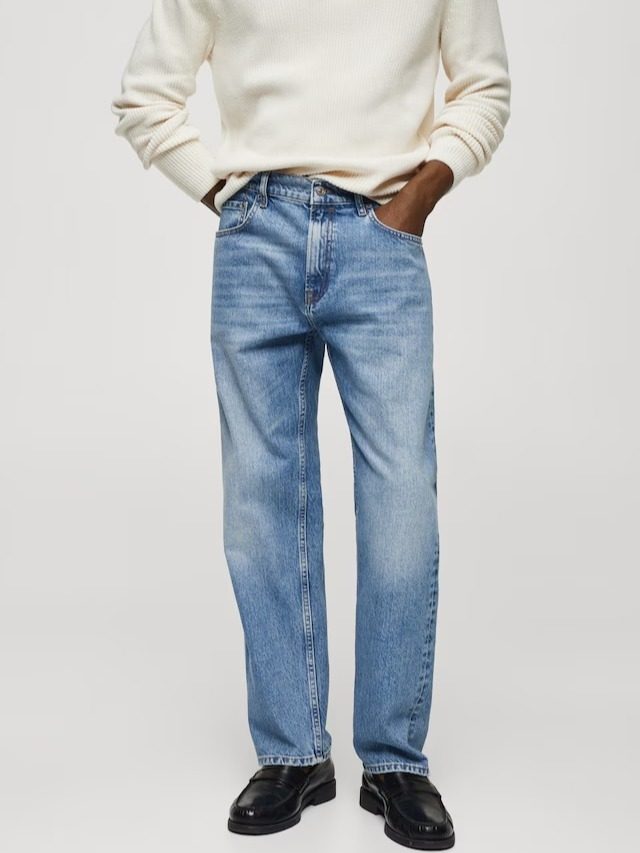 Jeans regular fit lavado medio