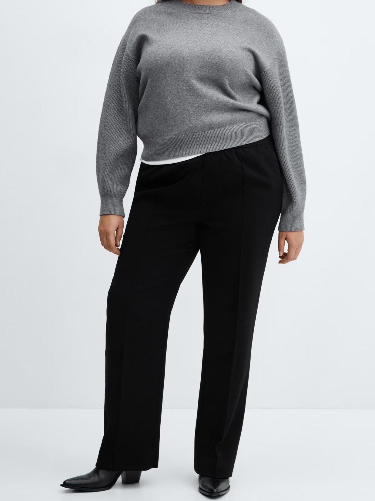 Jeans Sienna flare crop encerados NEGRO