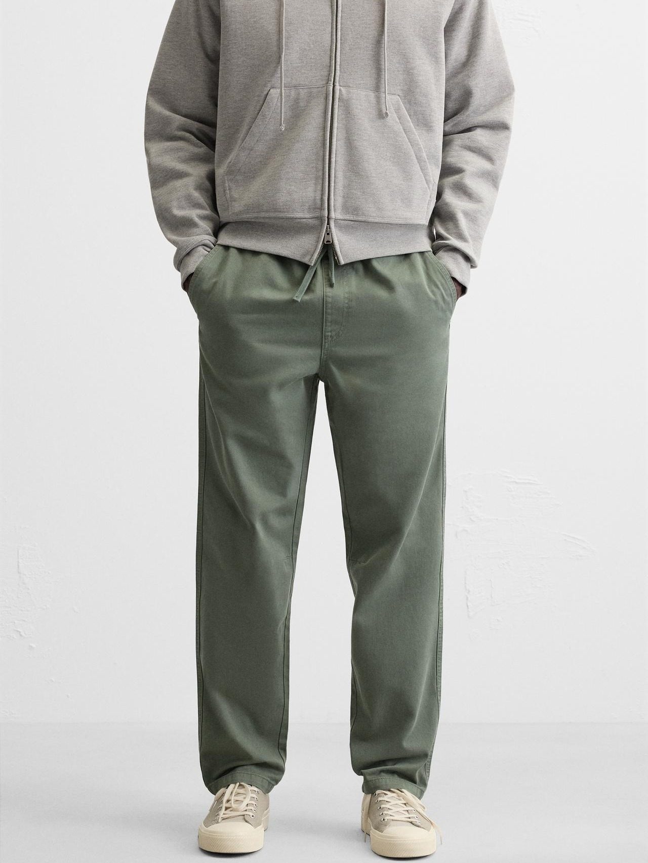 PANTALON LAVADO CINTURA JOGGER VERDE