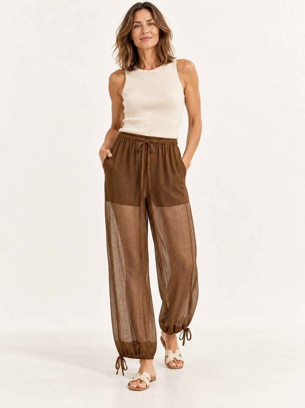 PANTALON SEMITRANSPARENTE