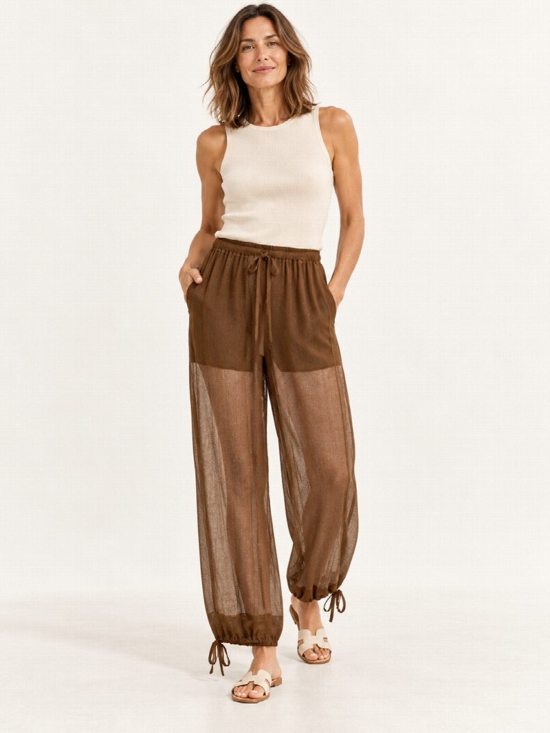 PANTALON SEMITRANSPARENTE