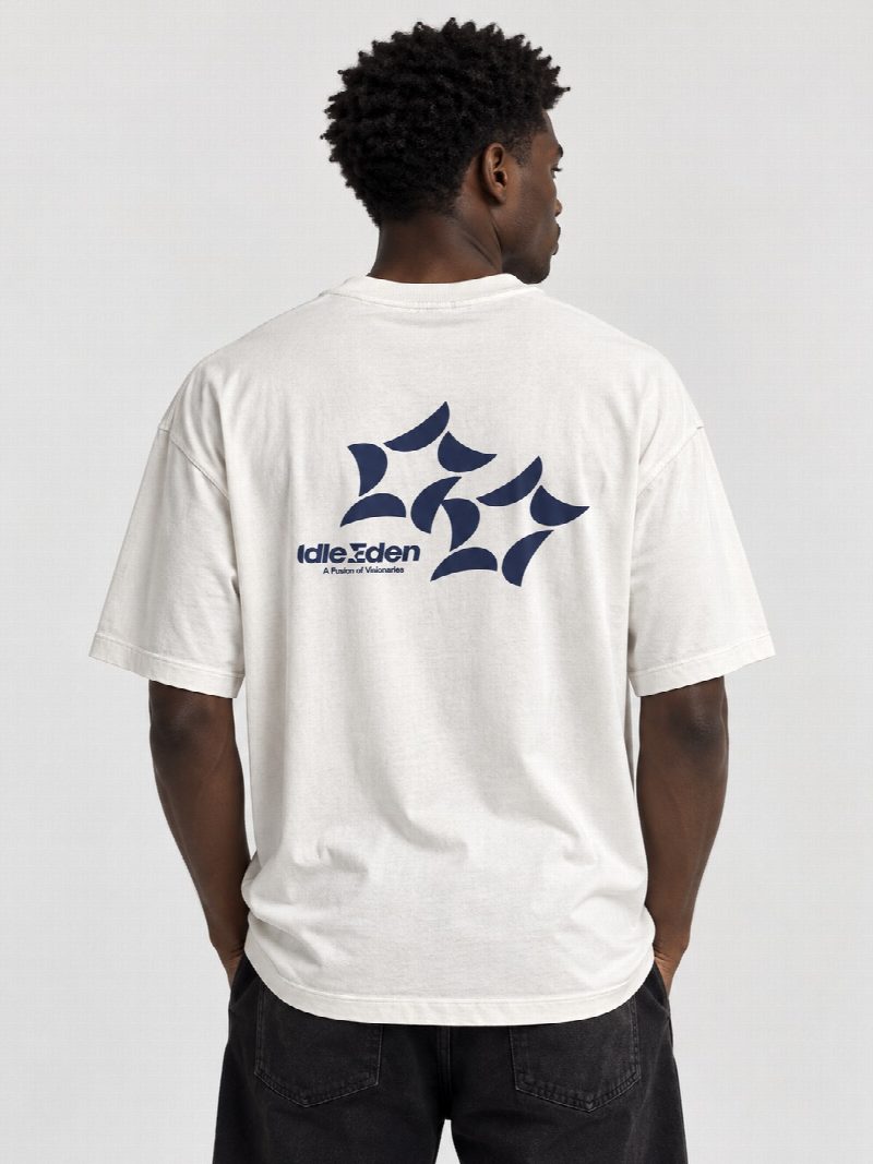 REMERA TEXTO ESTAMPADA AZUL