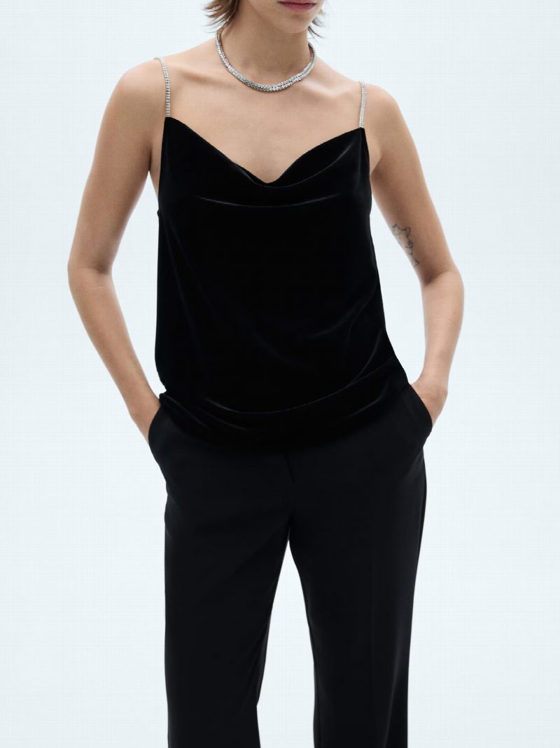 Top terciopelo tirantes strass