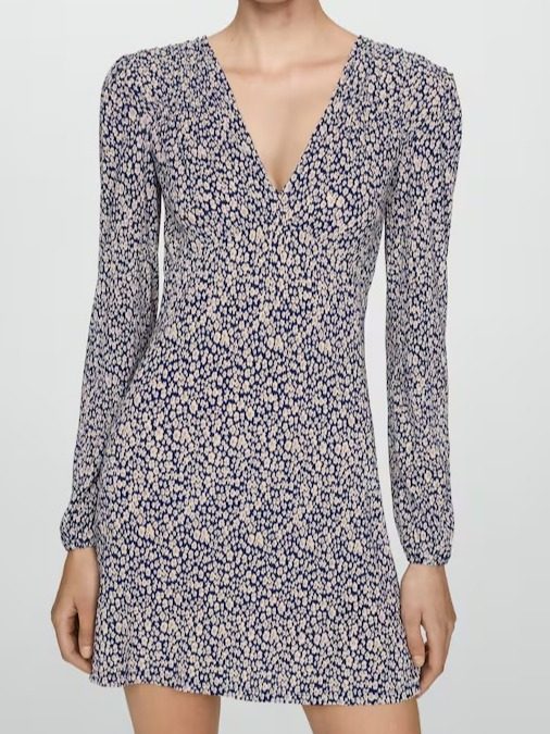 VESTIDO ESTAMPADO FLORAL M/LARGA