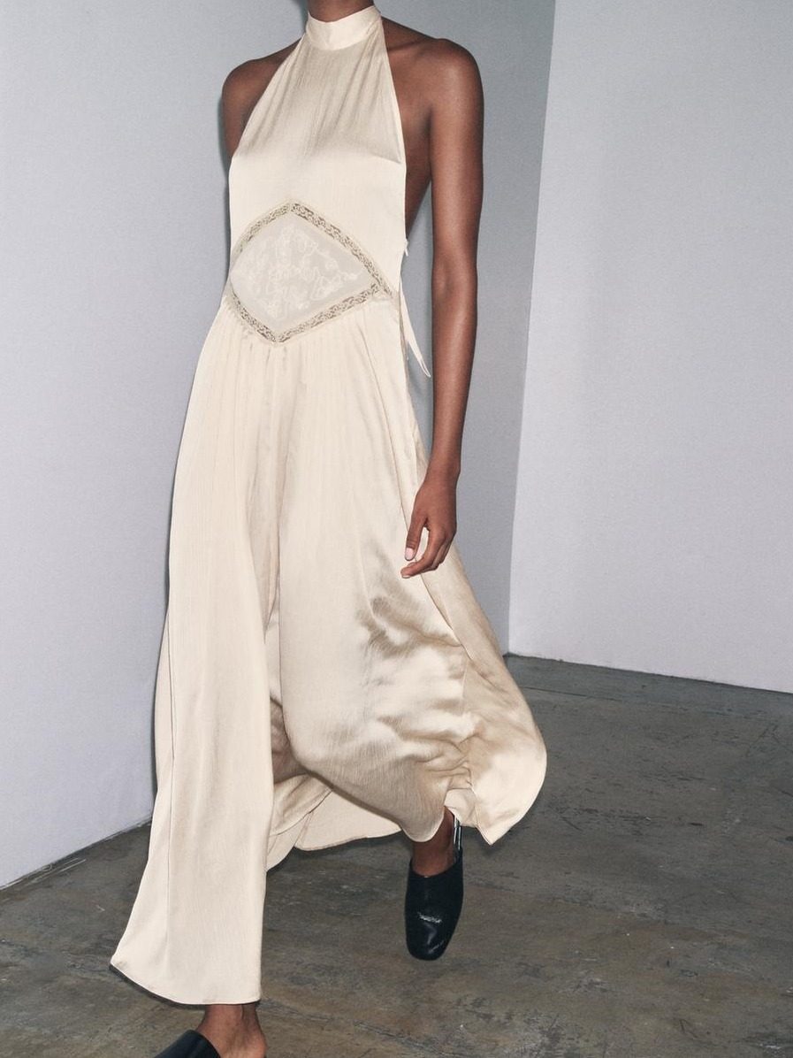 VESTIDO MIDI BORDADO CRUDO