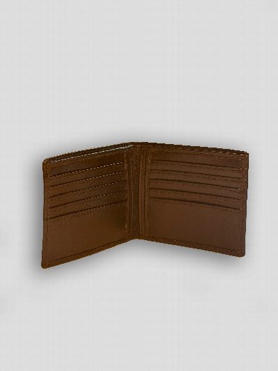 Billetera marron chocolate de cuero autentico