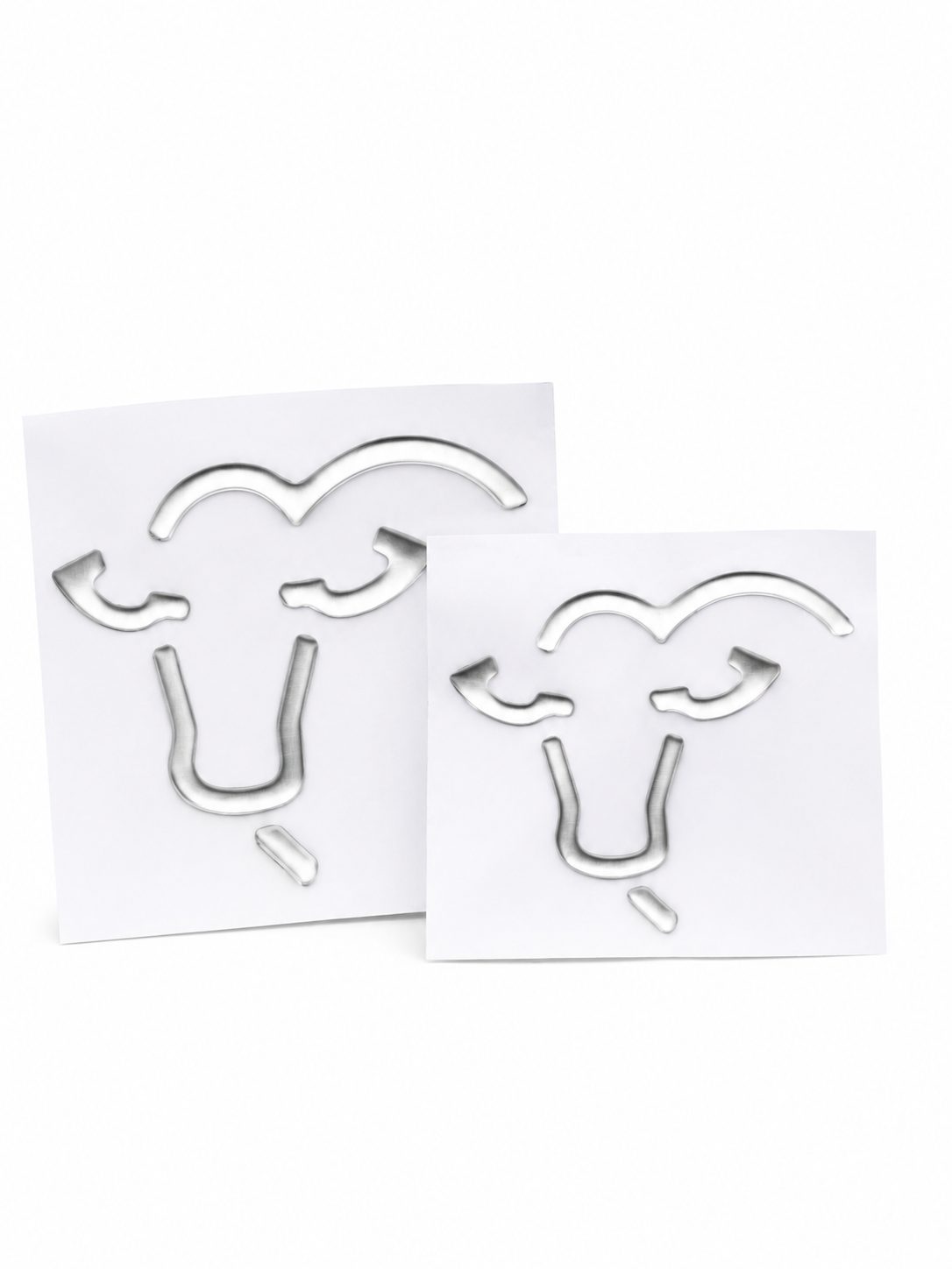 Calcomania con relieve plateado Brangus