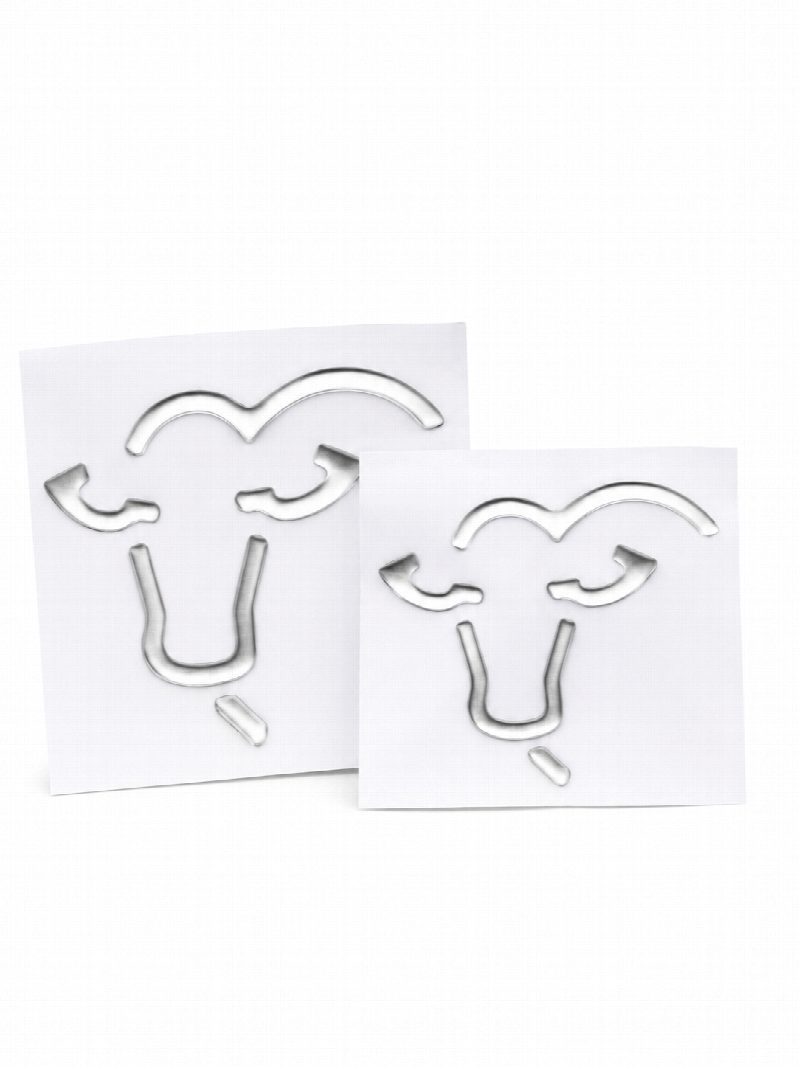 Calcomania con relieve plateado Brangus