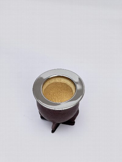 Mate camionero con virola de acero inoxidable (marron)
