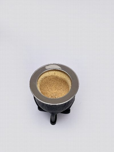 Mate camionero con virola de acero inoxidable (negro)