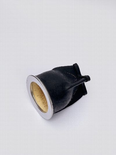 Mate camionero con virola de acero inoxidable (negro)