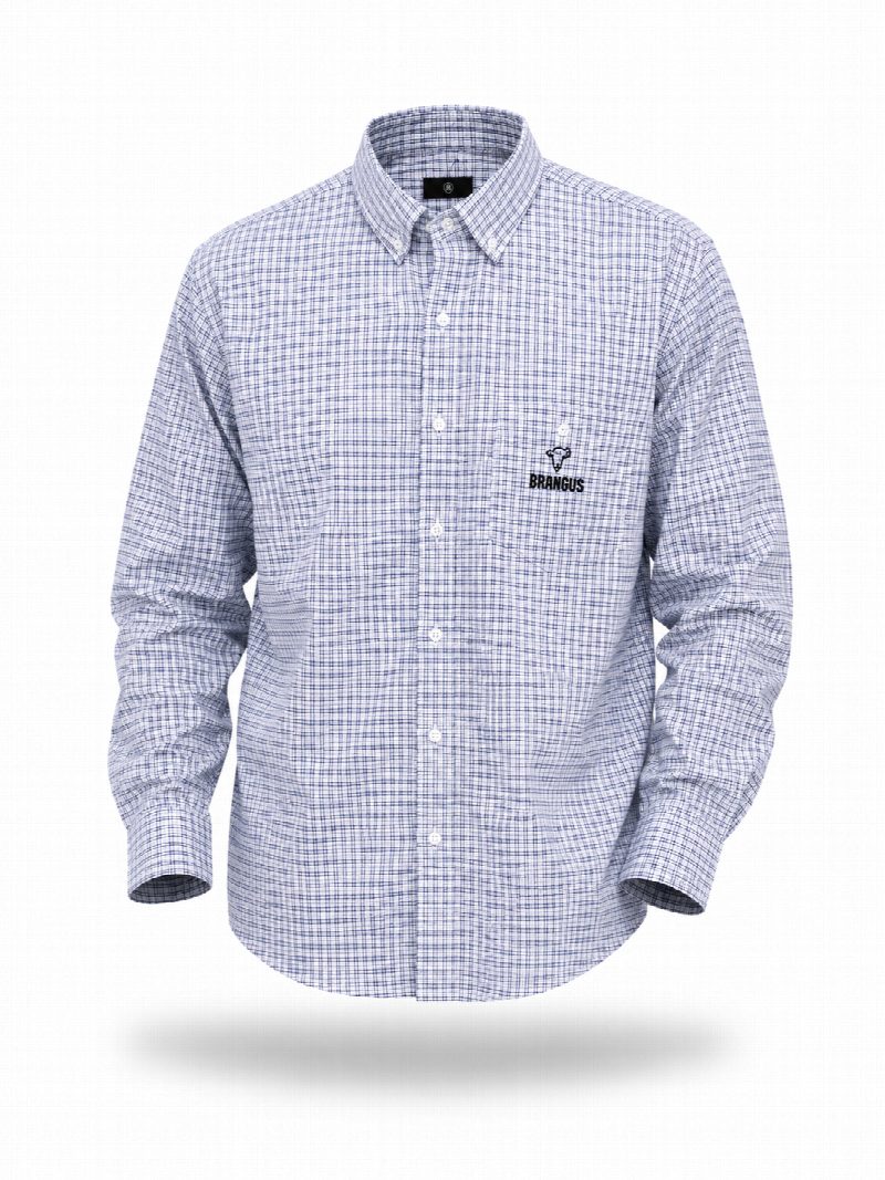 Camisa de vestir Cuadrillé azul Brangus