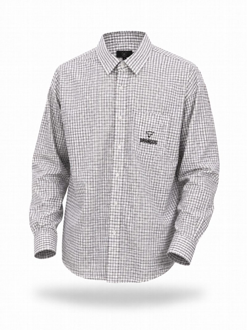 Camisa de vestir Cuadrillé negra Brangus