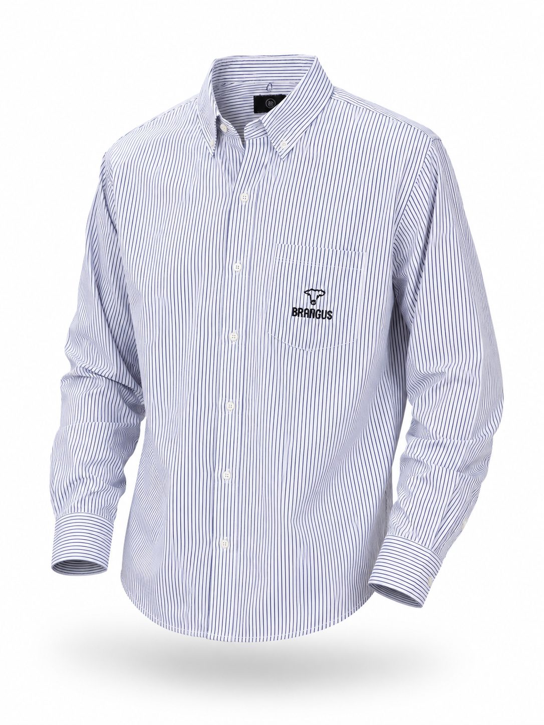 Camisa de vestir rayada azul Brangus