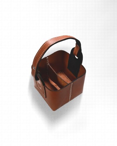 Termera canasta matera cuero premium