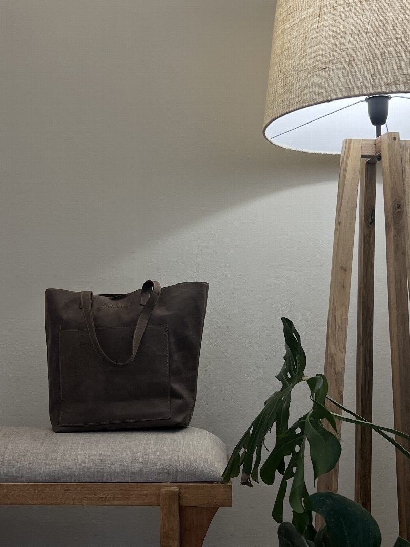 Cartera tote bag de cuero