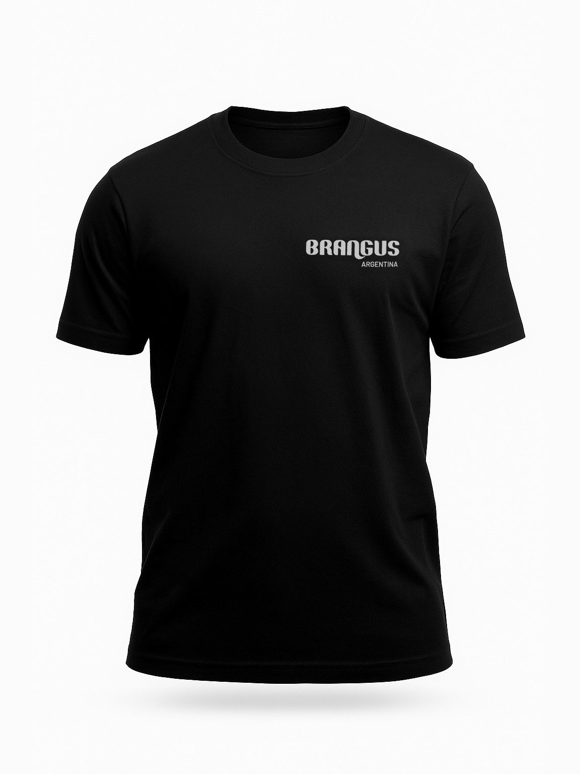 Remera algodon negra BRANGUS