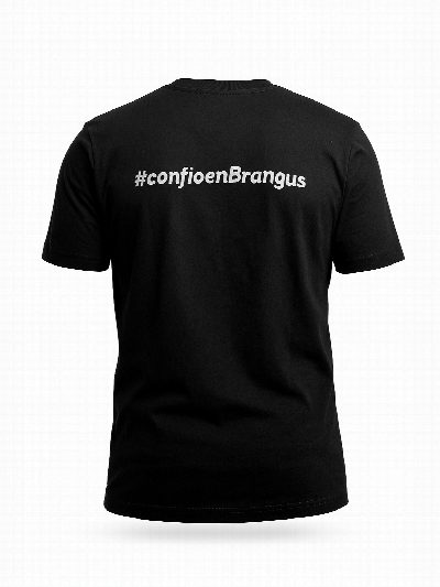 Remera algodon negra BRANGUS