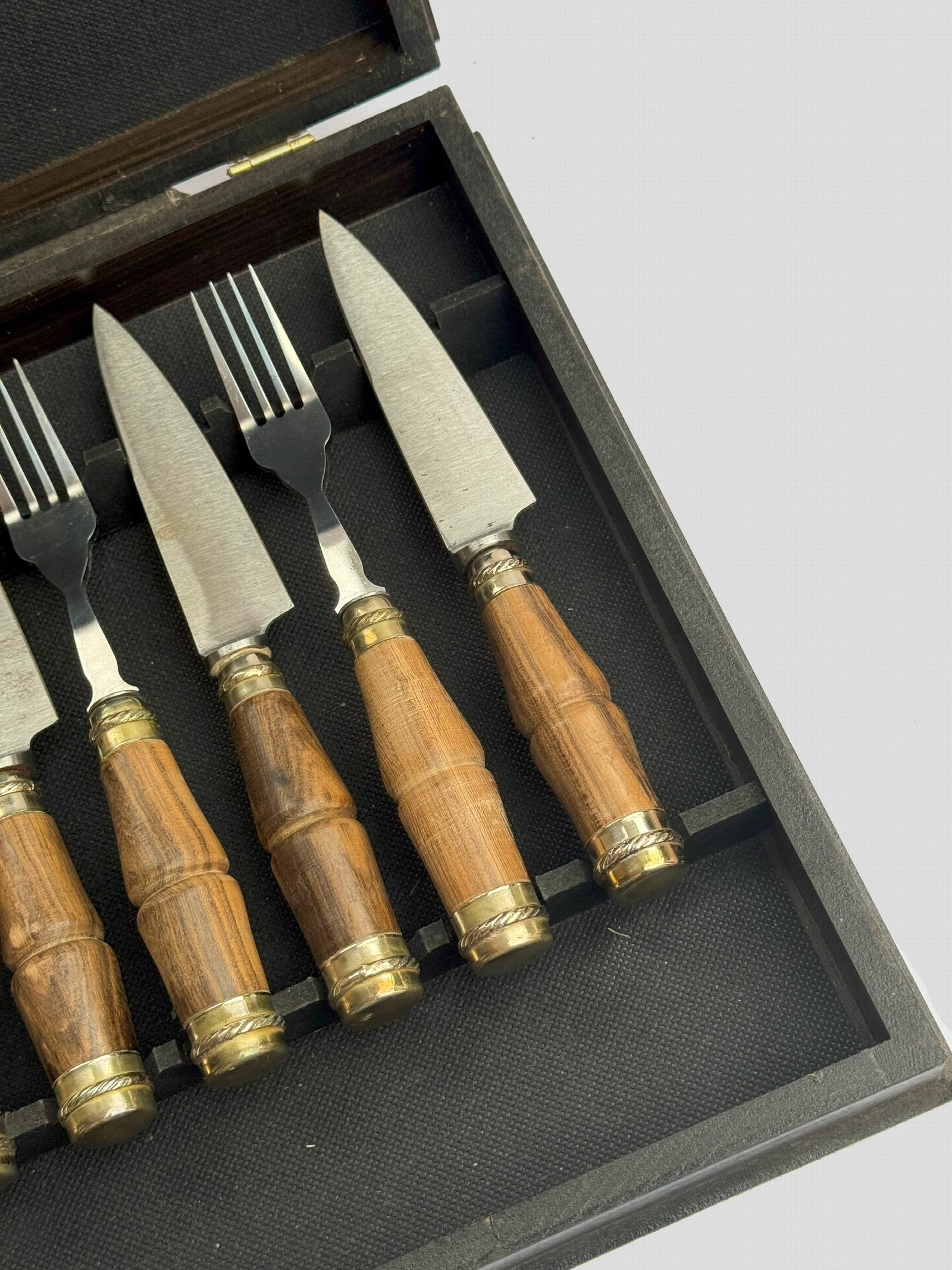 Set de asado 12 piezas de madera